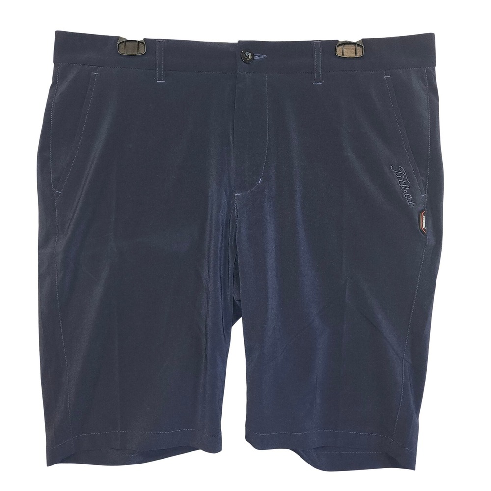 Titleist Mens Golf Shorts Navy Blue Flat Front Performance Size 36 1563E